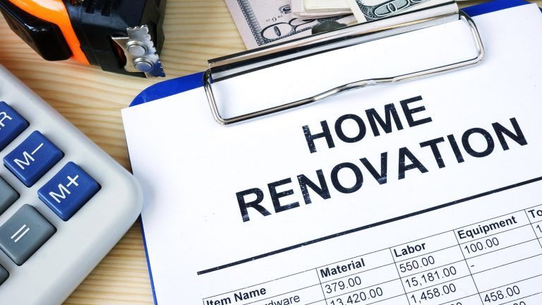 Calculating and establishing a budget for a home renovation